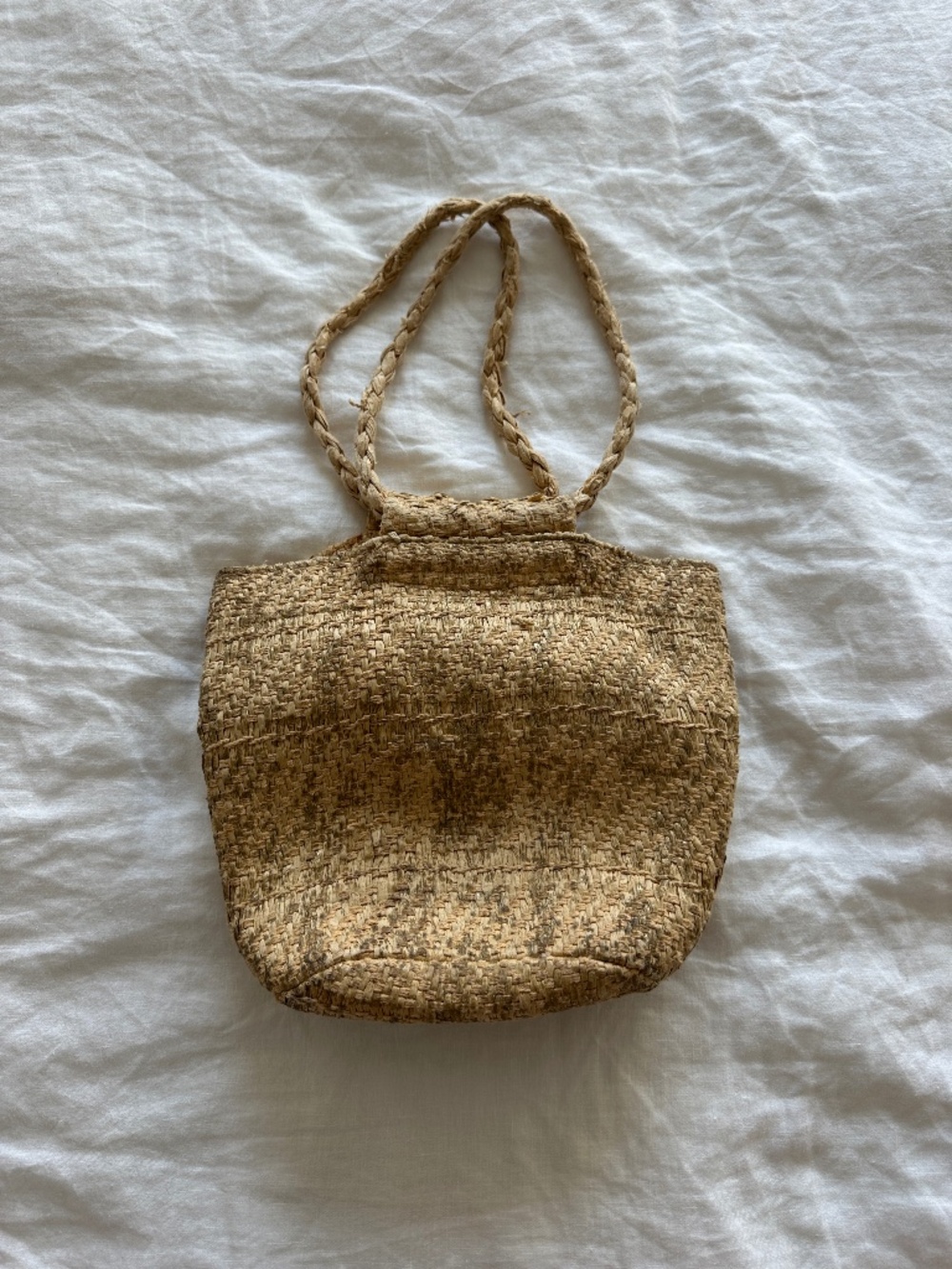 Tan and Gold Zara Beach Bag